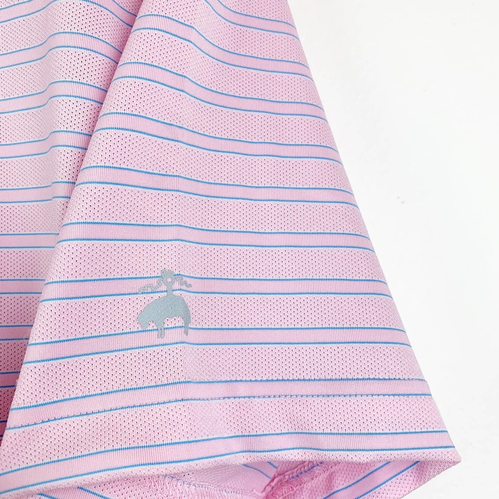 BROOK BROTHERS Pink Blue Striped Polo Shirt S NEW - Picture 6 of 9